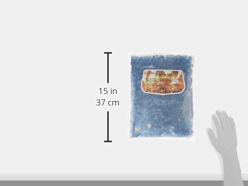 Onlyfire 10 pounds Fire Glass for Propane Fire Pit and Gas Fireplace, 1/2 Inch Reflective Firepit Glass Rocks for Fire Pit Table and Fire Bowl, High Luster Pacific Blue