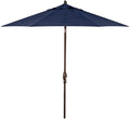 Treasure Garden Deluxe Crank-Tilt 9-FT Octagon Market Umbrella - Outdoor Patio, Deck, Pool, Backyard Stand Alone Umbrella - Heavy Duty w/Bronze Frame & Obravia Fabric (Navy)