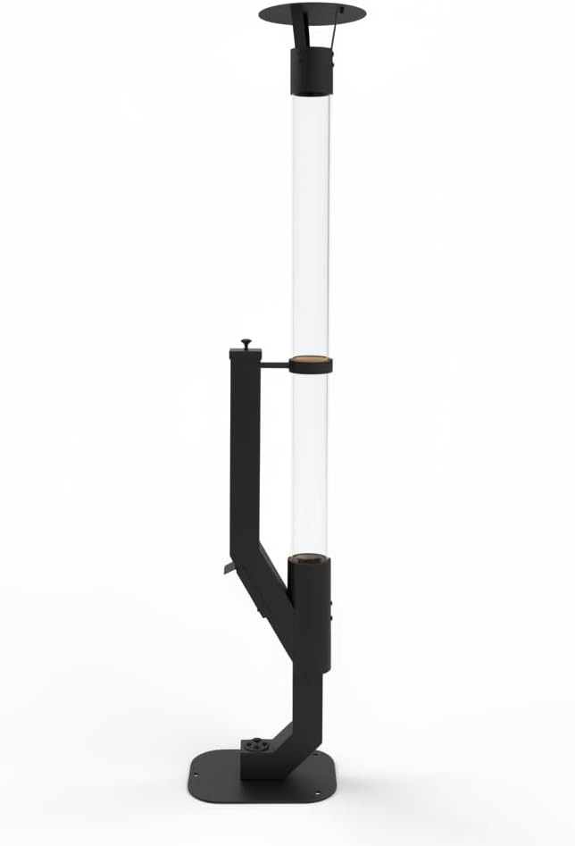 Outdoor Pellet Heater with Exclusive Rain Cap, All-Weather Patio Heater for Garden, Backyard, Party, Matte Black
