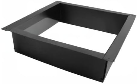 Sunnydaze Fire Ring for Outside - Wood-Burning Metal Fire Pit Ring Insert - Above or In-Ground DIY - 42-Inch Square Outer/36-Inch Square Inner Diameter