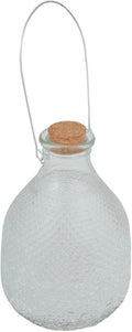 Esschert Design EG21 Wasp Trap Clear Hobnail Glass, Large, 8.75" H