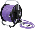 FREEDOM Garden Hose Reel equipped with 5/8' 100ft, Kink-Free Hybrid Hose, Portable and Wall-Mountable, Lightweight, Easy Setup. Spray Nozzle and Leader Hose Included