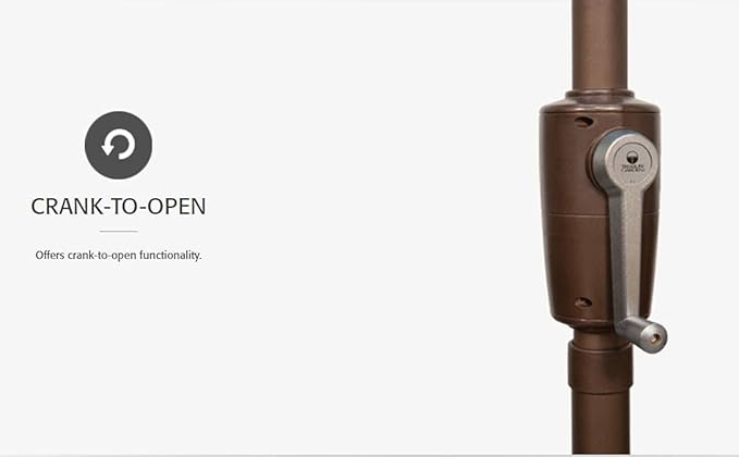 Treasure Garden Push Button Tilt Octagon Umbrella, 9ft - Outdoor Patio, Deck, Pool, Backyard Stand Alone Umbrella - Heavy Duty w/Bronze Frame & Obravia2 Fabric (Kiwi)