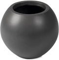 Ash & Ember 16" Round Sphere Charcoal Planter, 14 Gallon Lightweight Fiberstone Composite with Weather-Resistant Finish, Modern Planter Pot for Indoor and Outdoor Plants