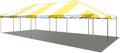Party Tents Direct 20'x40' Weekender West Coast Tent Frame Party Tent (Yellow/White) PVC Top with Storage Bag - Tents for Parties, Weddings, Birthdays, Banquets, Fiestas, Workshop, Outdoor Event