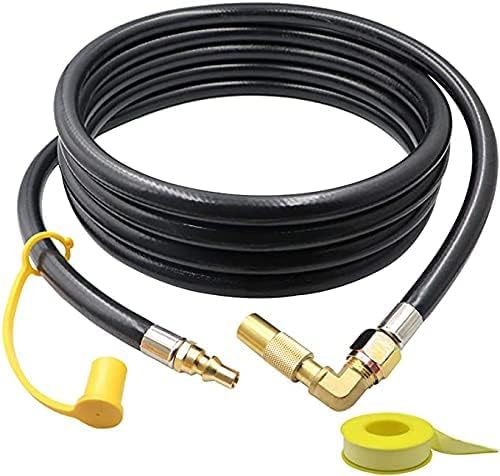 18FT Rv Quick Connect Propane Hose for Blackstone Grill, Rv Propane Adapter Extension Hose for Blackstone 17" 22" Griddle, Lp Quick Connect Rv Propane Hose, for Camp Chef Stove, Portable Fire Pit