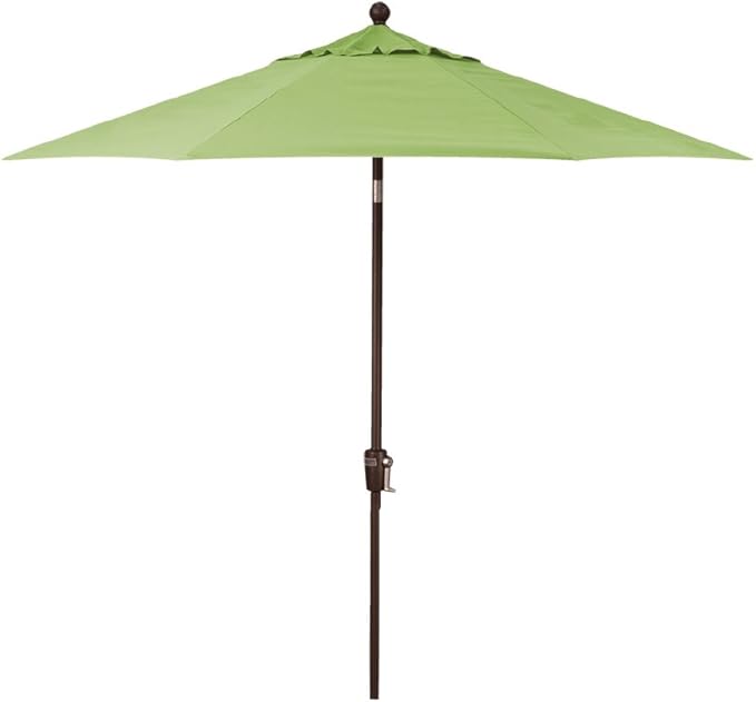 Treasure Garden Push Button Tilt Octagon Umbrella, 9ft - Outdoor Patio, Deck, Pool, Backyard Stand Alone Umbrella - Heavy Duty w/Bronze Frame & Obravia2 Fabric (Kiwi)