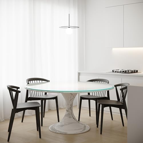 Royalty 20" Inch Round Tempered Glass Table Top – Clear Table Top Glass – Useful for Replacement, Tabletop Protector, Patio, Dining, Coffee, Desks - 1/4" Thick Flat Polished Edge
