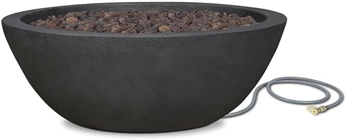 Home Square 2-Piece Set with Propane Fire Pit Bowl and Tank Cover in Shale