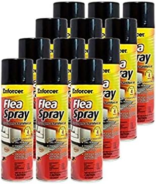 Enforcer Flea Spray for Carpets & Furniture - 14 oz (Case of 12) ENFS14 - Kills Fleas, Ticks & Carpet Beetles