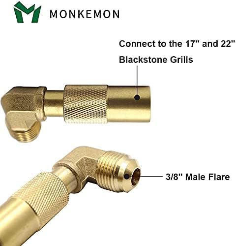 18FT Rv Quick Connect Propane Hose for Blackstone Grill, Rv Propane Adapter Extension Hose for Blackstone 17" 22" Griddle, Lp Quick Connect Rv Propane Hose, for Camp Chef Stove, Portable Fire Pit