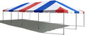 Party Tents Direct 20'x40' Weekender West Coast Tent Frame Party Tent, Red, White and Blue, PVC Top With Storage Bag, Tents for Parties, Weddings, Birthdays, Banquets, Fiestas, Workshop, Outdoor Event