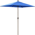 EliteShade USA 10-Year-Non-Fading 6.5x10Ft Rectangular Market Umbrella Patio Umbrella Outdoor Table Umbrella with Ventilation（Royal Blue）