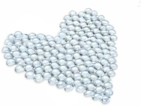 GasSaf Clear Fire Glass Beads for Outdoor Fire Pit, Fireplace, Replaces Existing Gas Logs & Lava Rocks, 3/4 Inch Glass(20 Pound)(Crystal Clear Luster)