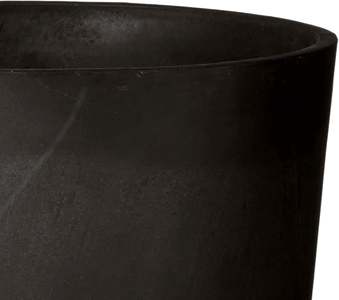 Arcadia Garden Products PSW S32BK Contempo Tall Round Planter, 13 by 13 by 28-Inch, Black