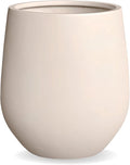 16.5"H x 15"D Corso Fiberstone Round Tapered Planter, Christmas Tree Planter, Smooth Finishes, Weather Resistant for Indoor & Outdoor Use, 2 Extra Coco Mats (Kilim Beige, 11.5" Pot Opening)