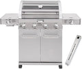 Monument Grills Larger 4-Burner Propane Gas Grills Stainless Steel Cabinet Style with Infrared Side Sear Burners & Side Burners with Smoke Box(2 items)
