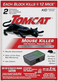 Tomcat Mouse Killer Child Resistant, Disposable Station, 2 Pre-Filled Ready-to-Use Bait Stations (Pack of 12)