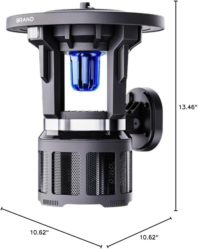 Katchy Outdoor Flying Insect Trap – Wall-Mounted Non-Zapper Trap for Catching and Killing Flies, Safe and Easy to Use (Black, 1 Device & 4 Refills)