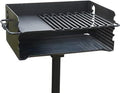 Pilot Rock 6 Pack Charcoal Grill, Jumbo Park Style Steel Outdoor BBQ, CBP-247