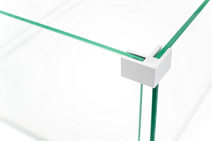 AMS Fireplace | Fire Pit Table Square/Rectangular Tempered Glass Wind Guard-Fire Flame Guard 1/4" Thick Wind Guard - Flame Guard (35" Long x 15" Wide x 8 High)