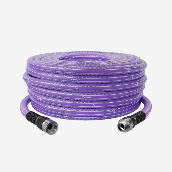 FREEDOM Garden Hose Reel equipped with 5/8' 100ft, Kink-Free Hybrid Hose, Portable and Wall-Mountable, Lightweight, Easy Setup. Spray Nozzle and Leader Hose Included