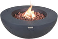 Lunar Bowl Concrete Fire Pit 42" x 42" Outdoor Patio Firepit Includes Lava Rocks Modern Fire Pits & Outdoor Fireplaces for Garden, Deck, Indoor & Outdoor Heating