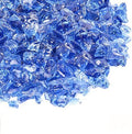 GRISUN Blue Fire Glass for Fire Pit - 1/2 Inch 10 Pounds Tempered Glass Rocks for Natural or Propane Fireplace, Safe for Outdoors and Indoors Firepit Glass
