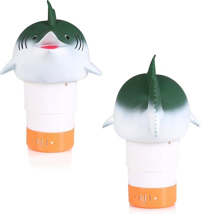 XY-WQ Chlorine Floater, Floating Pool Chlorine Dispenser (Swordfish), Fits 1 and 3 Inch Tablets for Large and Small Pools, Hot Tub, Spa