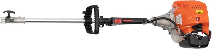 2 Cycle Weed Wacker Gas Powered Grass Trimmer, 2 in 1 33CC Straight Shaft String Trimmer Weed Eater, Air-Cooled Gasoline Brush Cutter Lawn Edger with 2 Blade Heads for Weeds & Grass Cutting
