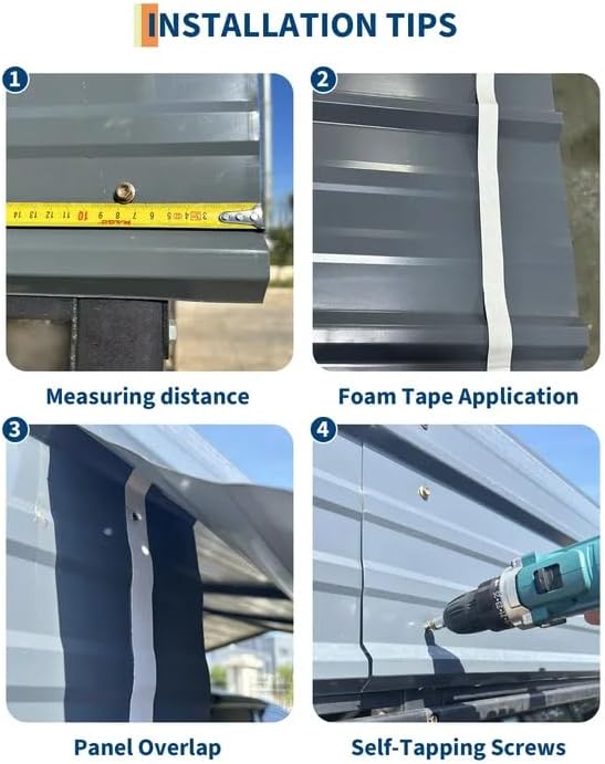 20x25 FT Heavy Duty Metal Carport Kit with Reinforced Frame & Anchor Bolts, for RV, Truck, Boat, Tractor Shelter, 100MPH Wind/35PSF Snow Rating, Easy Assembly