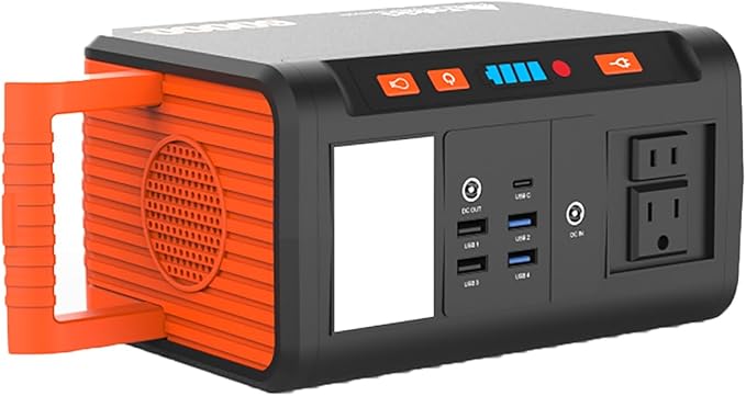 Takki Solar Generator 250W Portable Power Station with 40W Solar Panels 222Wh Pure Sine Wave Camping Lithium Battery Power Bank with AC 110V Outlet for Camping CPAP Home Use Emergency Outdoor