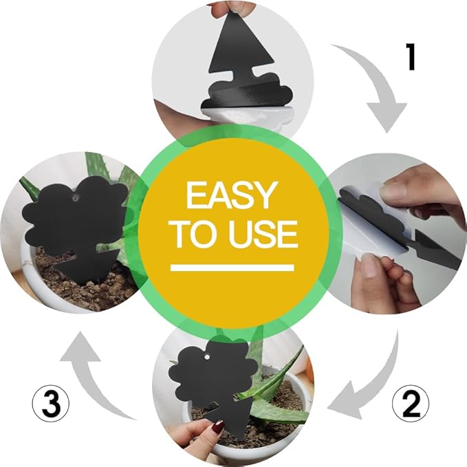 58 Pcs Black Flying Insect Traps for Plants,Indoors, Outdoors, Kitchen, Sticky Traps for Fungus Gnat, Fly and Fruit Fly, Flying Insects, Non-Toxic & Odorless, Kid & Pet Safe, Economic Pack (Black)
