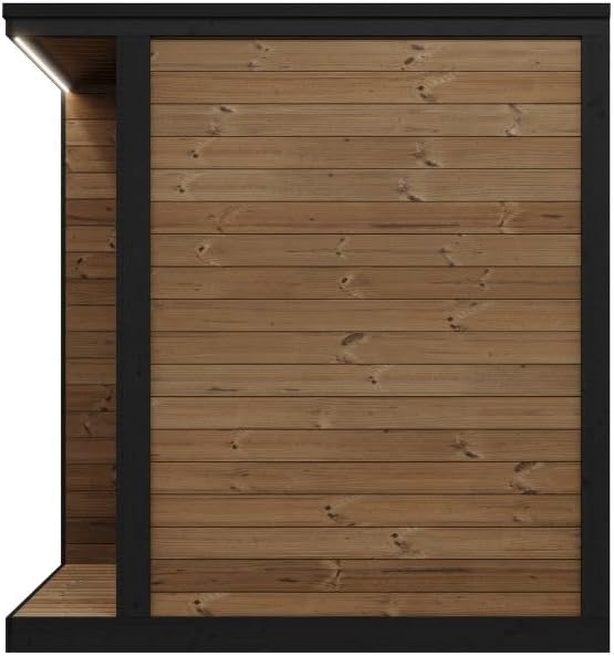 GL4 Outdoor Sauna Kit, Garden Luxury-Series Outdoor DIY Sauna Kit, Thermo-Spruce, up to 4 Persons Bundles (Sauna Heater and Sauna Stones Included) (HIVE MINI 6 WiFi - Glass)