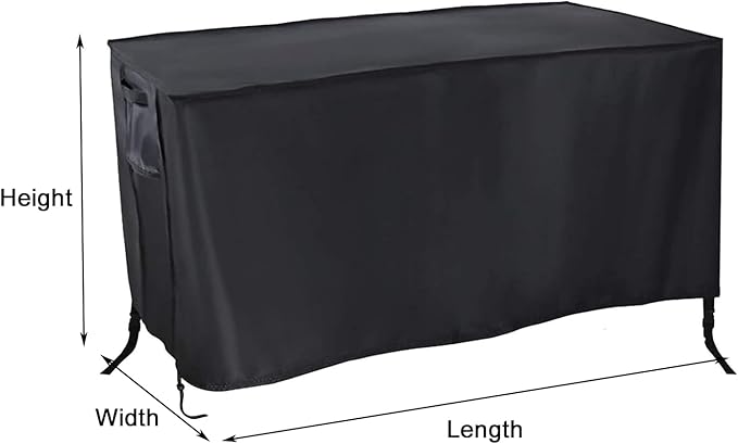 Fire Pit Cover Rectangular,Waterproof Fire Table Cover Rectangle for Outdoor Gas Propane Fire Table -44"L x 34"W x 25"H