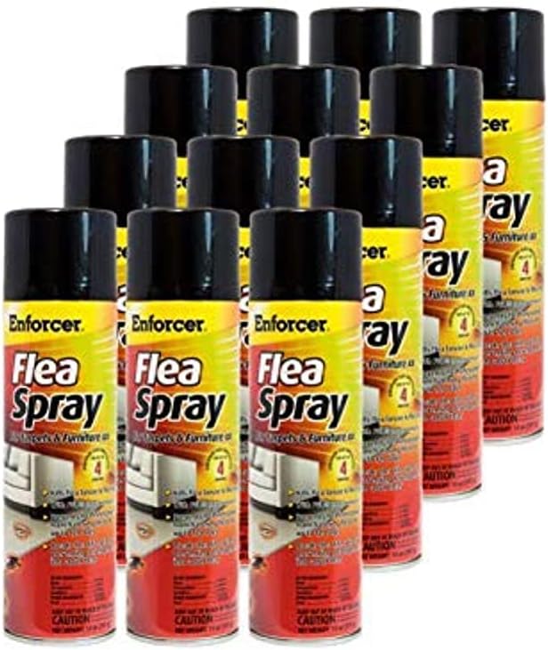 Enforcer Flea Spray for Carpets & Furniture - 14 oz (Case of 12) ENFS14 - Kills Fleas, Ticks & Carpet Beetles