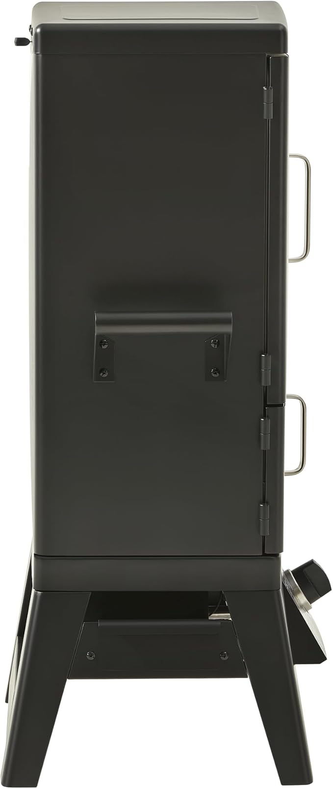Propane Smoker with Cover, Vertical Gas Smokers Grill with Temperature Control Outdoor Heavy Duty Three Removable Smoking Shelves, New-Model Black