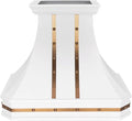 Custom Stainless Steel Range Hood, Handmade Kitchen Hood with Powerful Range Hood Insert, Classic Stove Vent Hood with Straps & Rivets, 30"W x 27"H Wall Mount, HSW30SC-302722BSS