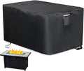 Fire Pit Cover Rectangular,600D Heavy Duty Table Cover Fits for 40-42 Inch Propane Gas Fire Pits and Outdoor Patio Furniture,Waterproof Windproof Rectangle Firepit Cover- 42"L x 24"W x 24"H