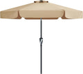 MASTERCANOPY Valance Patio Umbrella for Outdoor Table Market,7.5ft, Tan