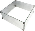 All Fire Table Pit Wind Screens and Stainless Steel Buner Lid from ELEMENTI | ELEMENTI Plus and MODENO (Wind Screens, Square 17.7" WS - 003A)
