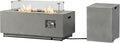 42" Outdoor Propane Fire Pit Table for Patio - 50,000 BTU Rectangular Gas Firepit Table, Grey Commercial-Grade Fireplace with Wind Guard,Grey.