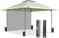 EAGLE PEAK 13x13 Pop up Canopy Tent w/One Wall, Instant Canopy Easy Set up Folding Shelter w/One Privacy Curtain, 169 Square Feet Sun Shade, Gray