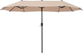 HERA'S PALACE 13 ft Rectangle Patio Umbrellas Large Outdoor Umbrella with Crank Powerful UV Protective Table Umbrella Outdoor Patio for Backyard, Pool, Garden, Deck