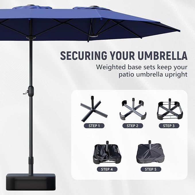 Patio Umbrellas, Pool Umbrella, Outdoor Umbrella with Push Button Tilt/Crank, Deck Umbrellas, Market Umbrela Table for Backyard, Deck, Garden, Pool