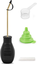 Large Bulb Powder Duster, Diatomaceous Earth Spreader for Garden and Indoor Insect Treatment, Handheld Dust Applicator Spray Bottle with Long Copper Tube