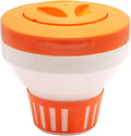 WWD Pool Chlorine Floater for 3 inch Tablets, Floating Chlorine Dispenser Larger Capacity Adjustable Control Ring for Spas Hot Tub Water Park Indoor & Outdoor Swimming Pool(Orange)