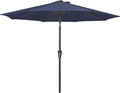 JEAREY 9FT Outdoor Patio Umbrella Outdoor Table Umbrella with Push Button Tilt and Crank, Market Umbrella 8 Sturdy Ribs UV Protection Waterproof for Garden, Deck, Backyard, Pool (Purplish Blue)