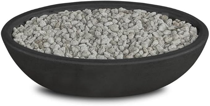 Home Square 2-Piece Set with Oval Propane Fire Bowl and Fire Glass