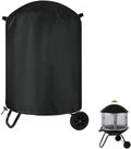 POMER Patio Bonfire Fireplace Cover, Round Fire Pit Cover for 28 Inch Outdoor Fireplace Waterproof Heatwave Fire Bowl Cover - 28" D x 46" H